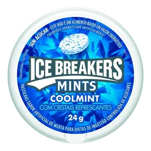 Pastilhas Ice Break Mints Coolmint com Cristais Refrescantes