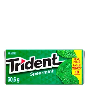 Goma De Mascar Trident Spearmint Com 18 Unidades