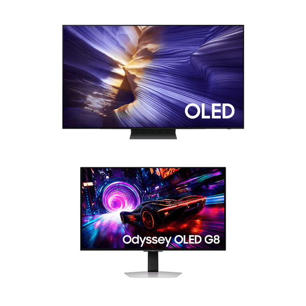 Samsung AI TV 65" OLED 4K S90F + Monitor Odyssey OLED G5 27" Combo