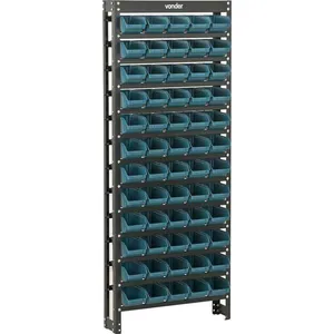 Estante Metálica, Com Gaveteiros Modelo Prático Azul, 60/3 Vonder