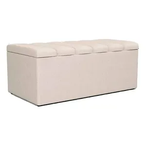 Recamier Calcadeira Bau 100 Cm Dalia Linho Cru Artte Cru