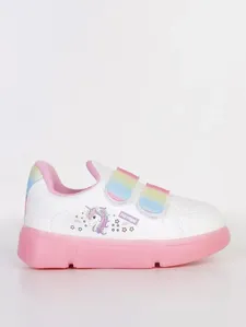 Tênis Novopé Infantil Para Menina - BRANCO/ROSA 24