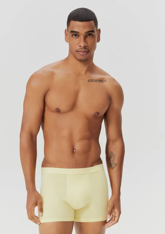 Cueca Boxer Com elástico Personalizado - Amarelo P