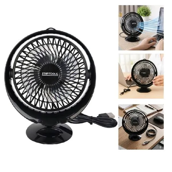 Mini Ventilador de Mesa Yeet 7,5W Usb 2 Velocidades Preto Portátil Silencioso Turbo Notebook Mini Ventilador de Mesa Yeet 7,5W Usb 2 Velocidades Preto Portátil Silencioso