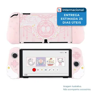 Capa Para Console Switch Geekshare Star Wings Rosa A-MBI