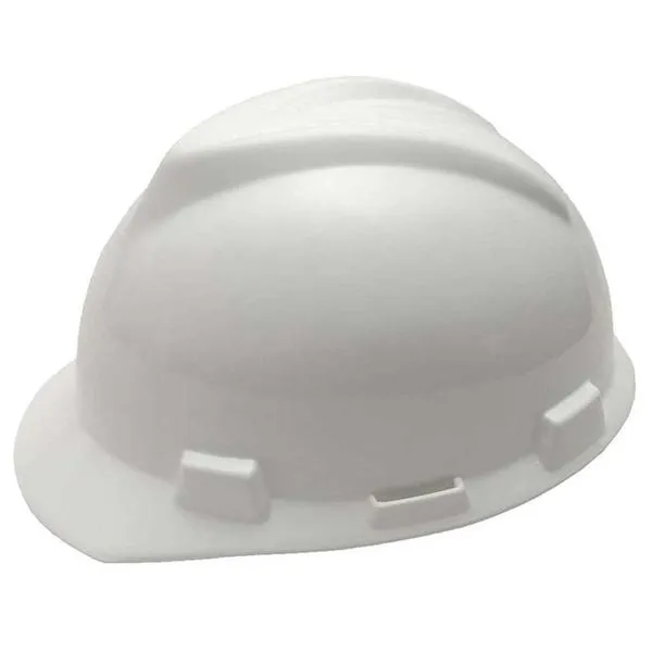 Capacete Aba Frontal Polietileno com Suspensão e Jugular de Tecido - MSA Capacete Aba Frontal Polietileno Branco com Suspensão Tecido e Jugular MSA