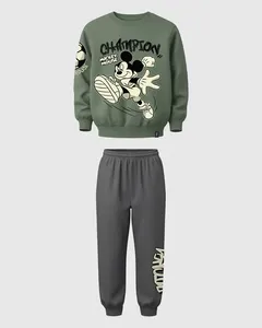 Conjunto Infantil Menino Blusão Mickey Mouse Em Moletom Flanelado Malwee Kids Verde - 4