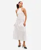 vestido midi feminino frente única de algodão off white M