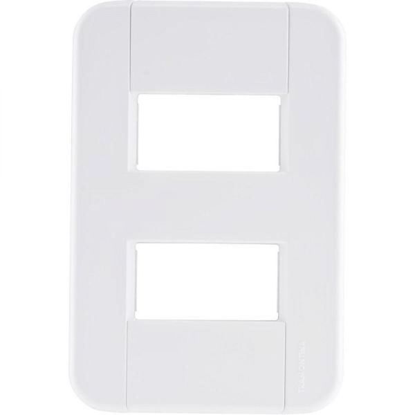 Placa 2 Postos Afastados 4x2 Tramontina Tablet Branca