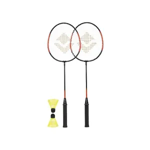 Kit Badminton Vollo Completo com 2 Raquetes e 2 Petecas