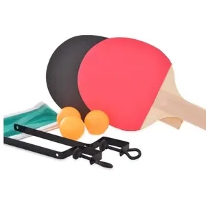 Kit Ping Pong com Rede 2 Raquetes e 3 Bolinhas para Lazer em Família Preto e Vermelho DDG Toys Kit Ping Pong com Rede 2 Raquetes e 3 Bolinhas Ideal para Todas as Idades Preto e Vermelho DDG Toys