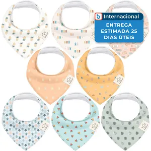 Babadores para Bebês KeaBabies 8 Peças Beach A-MBI