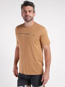 Camiseta Manga Curta Masculina MARROM P
