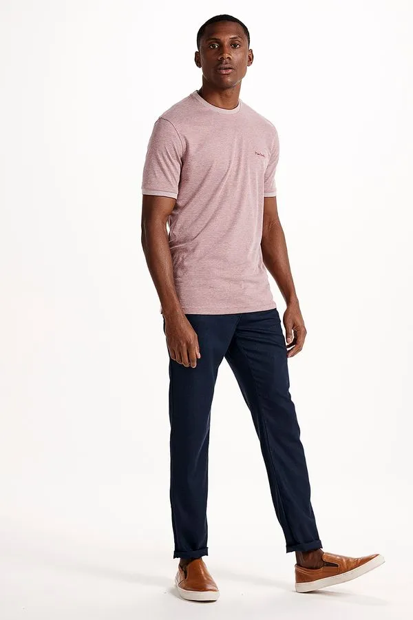 Calça Five Pockets Linho Comfort Fit - Marinho - 40
