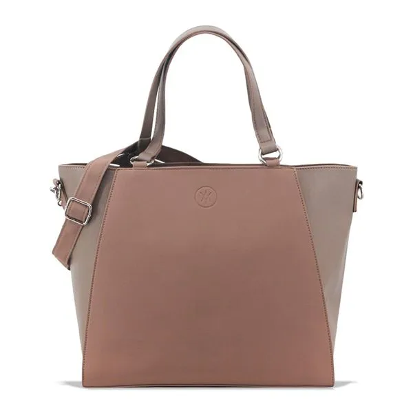 Bolsa Mão e Transversal Tote Elegance Floralis Amayra BEGE