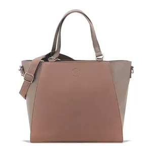 Bolsa Mão e Transversal Tote Elegance Floralis Amayra BEGE