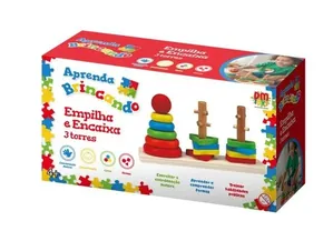APRENDA BRINCANDO 3 TORRES EMPILHAR - DM BRASIL