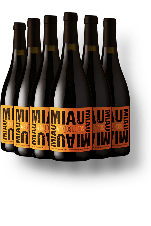 Kit com 6 4 Gatos Locos Malbec Miau
