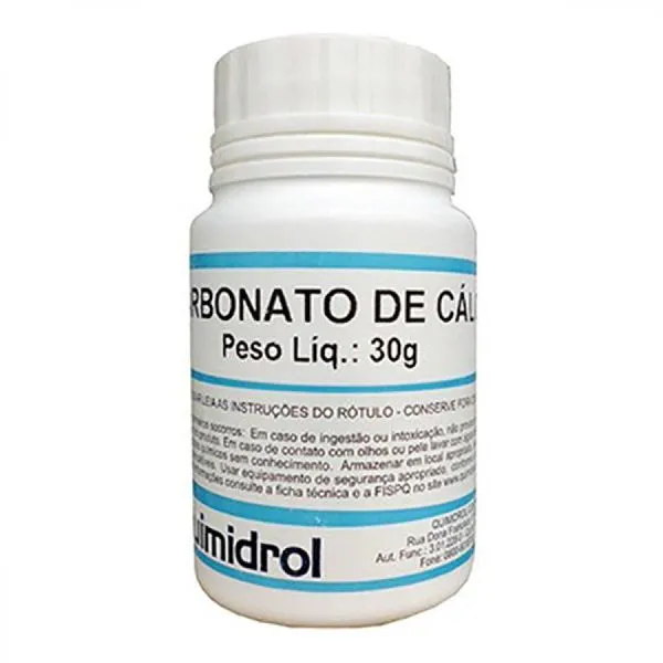 Carbonato Cálcio Quimidrol 30g Carbonato Calcio Quimidrol 30g