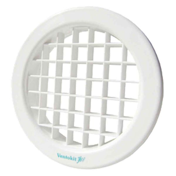 Grade de ventilação redonda 15cm branca WDB