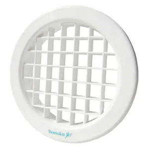 Grade de ventilação redonda 15cm branca WDB