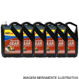 Óleo Lubrificante Fortlub Gear EP 90 GL-5 Caixa 04 Unidades 5 Litros (MP)