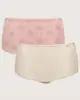 Kit 2 Calcinhas Feminina Cintura Alta DelRio Branca E Rosa XG