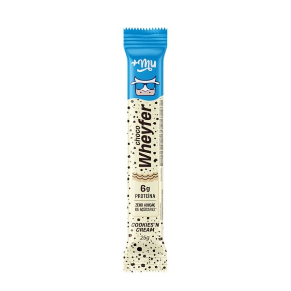 Barra De Proteina Mais Mu Wheyfer Cookies Cream 25g