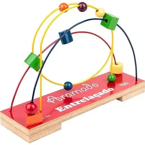 Brinquedo Pedagógico Aramado Entrelaçado com 11 Peças Coloridas para Coordenação Motora Carlu Brinquedo Pedagógico Aramado Entrelaçado 11 Peças Coordenação Motora Carlu