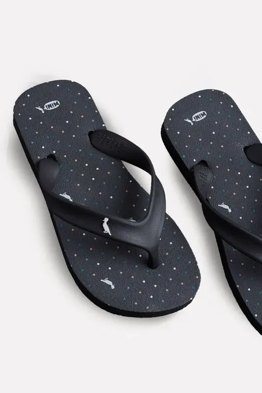 Chinelo Tal Pai Tal Filho Mini #1185 Preto E Preto - 27/28