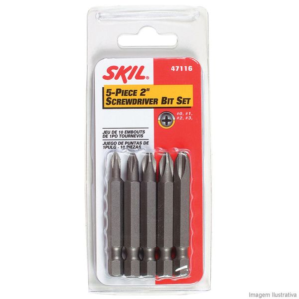 Ponta longa philips 5 unidades Skil