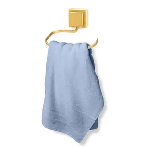 Porta Toalha Rosto Piatina Dourado Fosco Com Dupla Face 3M