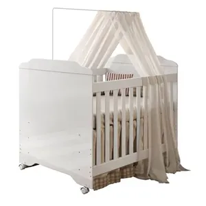 Berço Mini Cama Carolina Mel MDF Branco 6221