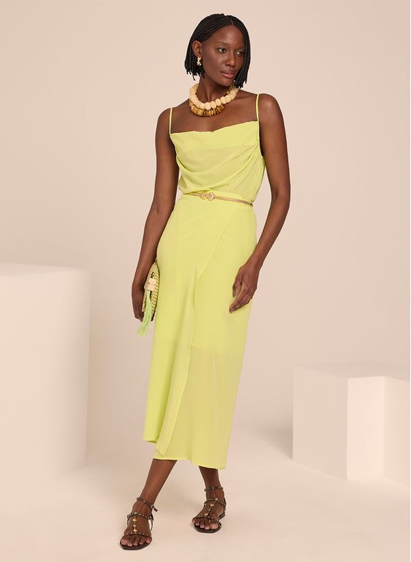 Vestido Le Lis Delia Seda Midi Feminino 42