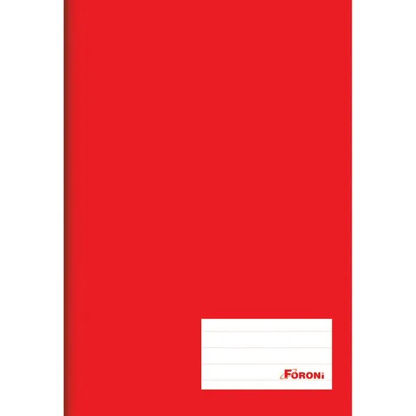 Caderno de Brochurão - Capa Dura - Universitário - 96 Folhas - Vermelho - Foroni