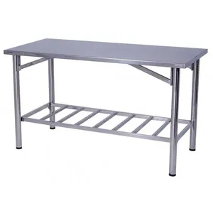 Mesa De Manipulação Benfati Inox 430 70x70cm Paneleiro Gradeado Tb 2" 401gr