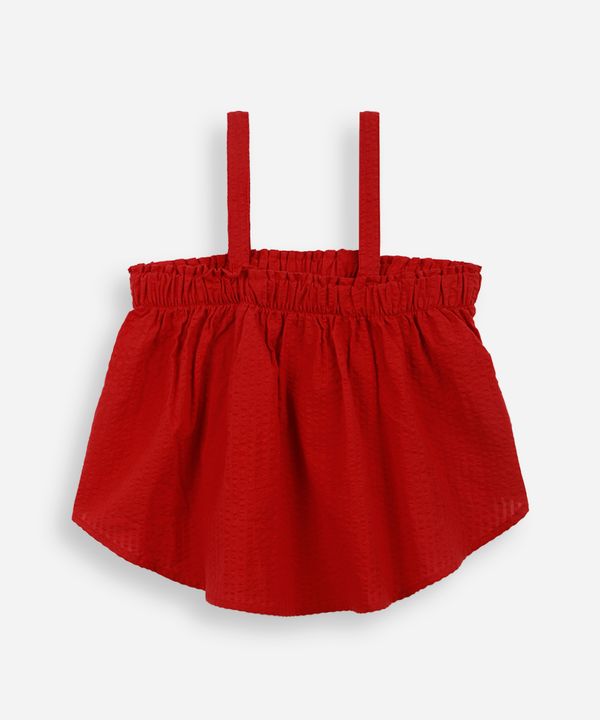 bata infantil de alça com lastex vermelha 4