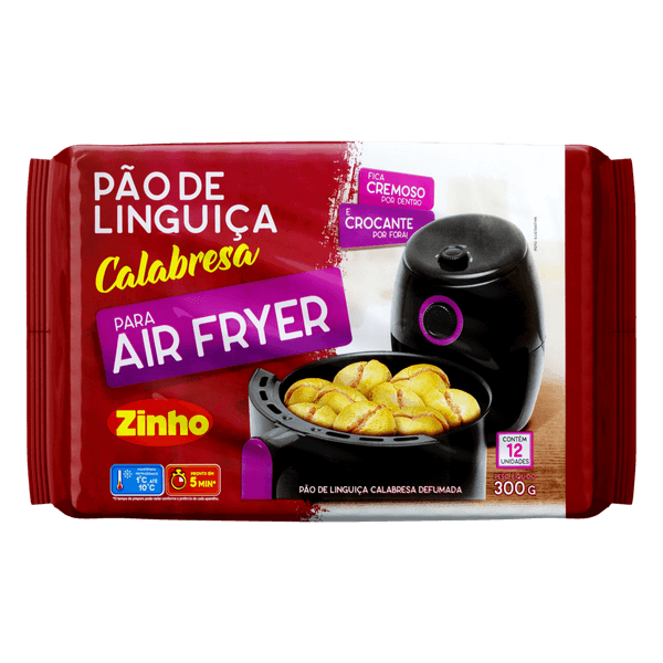 Pão de Alho Zinho Linguiça Calabresa Aier Fryer 300g
