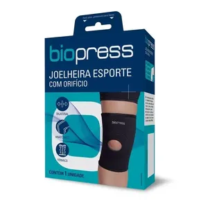 Joelheira de Esportes Biopress com Orifício Reforçado M Biopress 1 Unidade