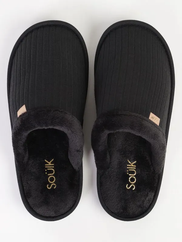 Pantufa Canelada Masculina PRETO 41/42