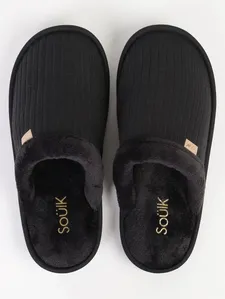 Pantufa Canelada Masculina PRETO 41/42