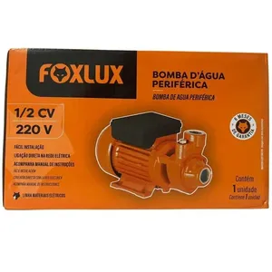 Bomba de Água Periférica 1-2 CV 370W Monofásica 220V 60Hz Ferro Fundido Foxlux Bomba de Água Periférica 1-2 CV 370W Monofásica 220V Foxlux