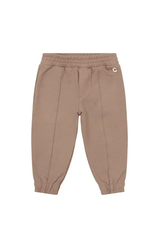 Calça Unissex Jogger Em Moletom Sarjado - Carinhoso Marrom - 1