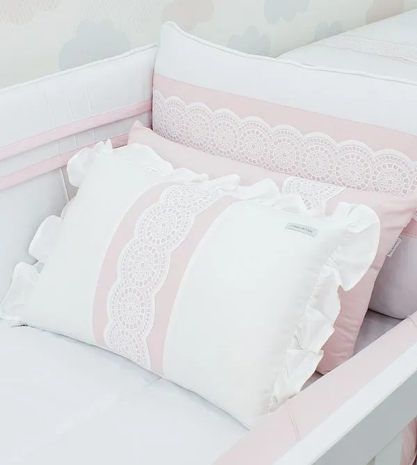 Kit de Berço Delicatto com 6 Peças Rosa