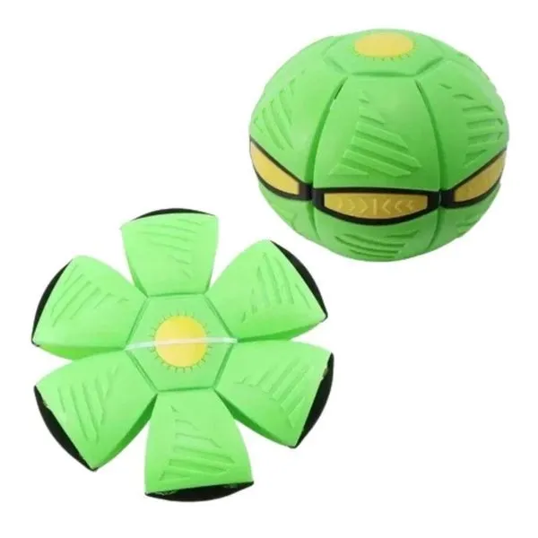 Brinquedo Esportivo Bola Mágica Voadora Maluca Grande Original com LED Que Vira Disco Voador Verde OEM Brinquedo Esportivo Bola Mágica Voadora Maluca com LED Que Vira Bumerangue Verde OEM