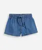short jeans infantil de algodão azul 3