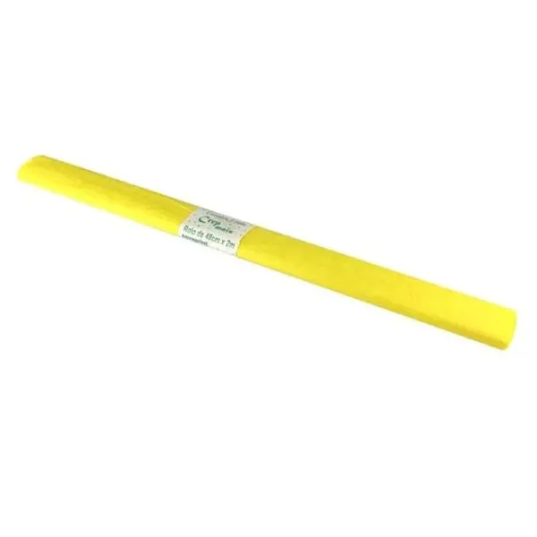 Papel Crepom Mais 48cmX2m 1 Unidade Amarelo CRV400041 - Novaprint