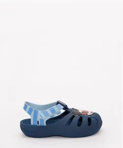 babuche infantil Mickey com velcro Grendene azul marinho 25