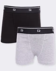 Kit 2 Cuecas Infantil DelRio Boxer Cinza Preta G