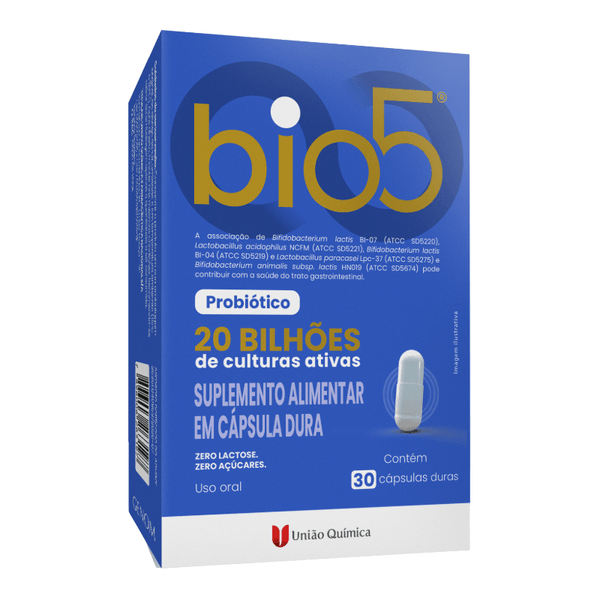 Suplemento Alimentar Probiótico Bio 5 30 Cápsulas Duras